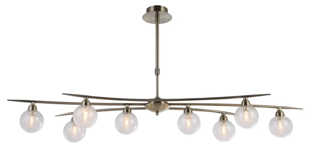 Lustre Snow 8 lumières laiton patiné LD 1049-8AP