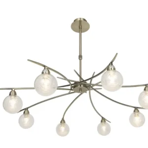 Lustre Snow nickel satiné 8 lumières D75 LD 1049A-8AP