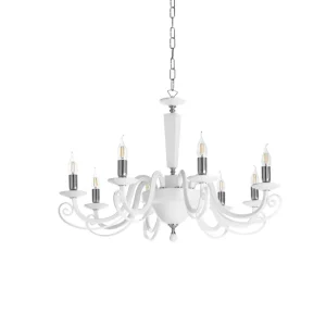 Lustre Venise blanc 8 lp-venise-8-bianco