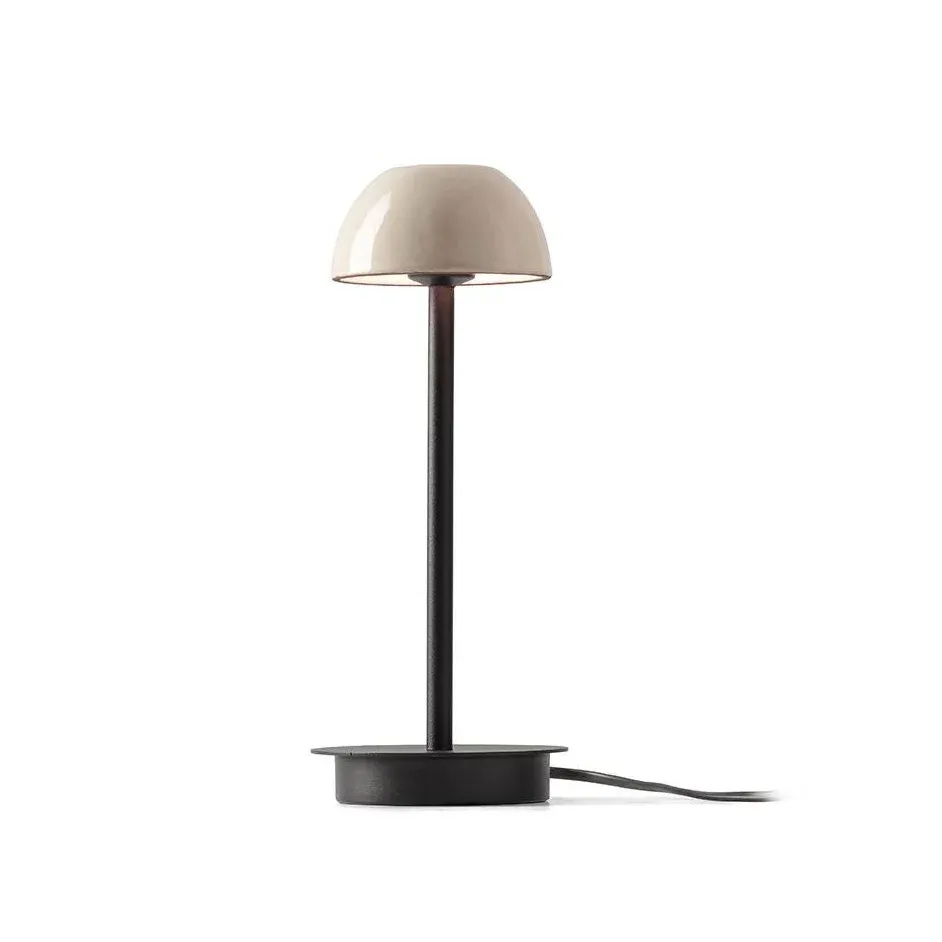 Lampe de table LED Luxcambra Absidiola 1L, H 30 cm Beige