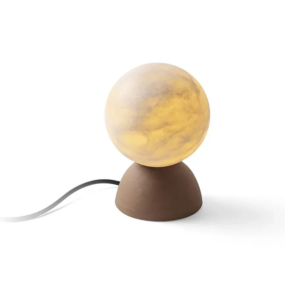 Lampe de table Luxcambra Abisal 1L G9, H 18 cm Terracotta