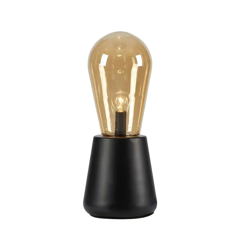 Lampe de table Markslöjd Brooke 1L noire, E14