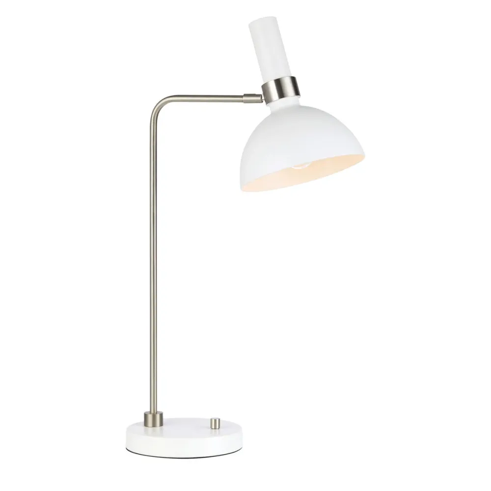 Lampe de table Markslöjd Larry 1L en métal blanc E27