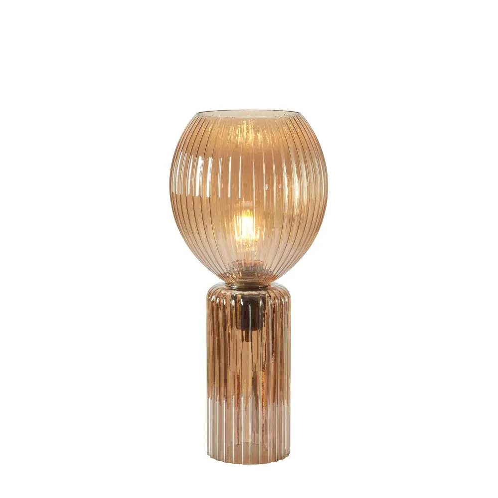 Lampe de table Markslöjd Toulipa 1L ambre E27, H 40 cm