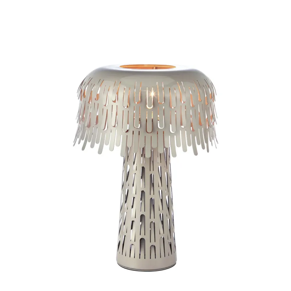 Lampe de table Markslöjd Verbera 1L en métal gris-beige E14 Grey