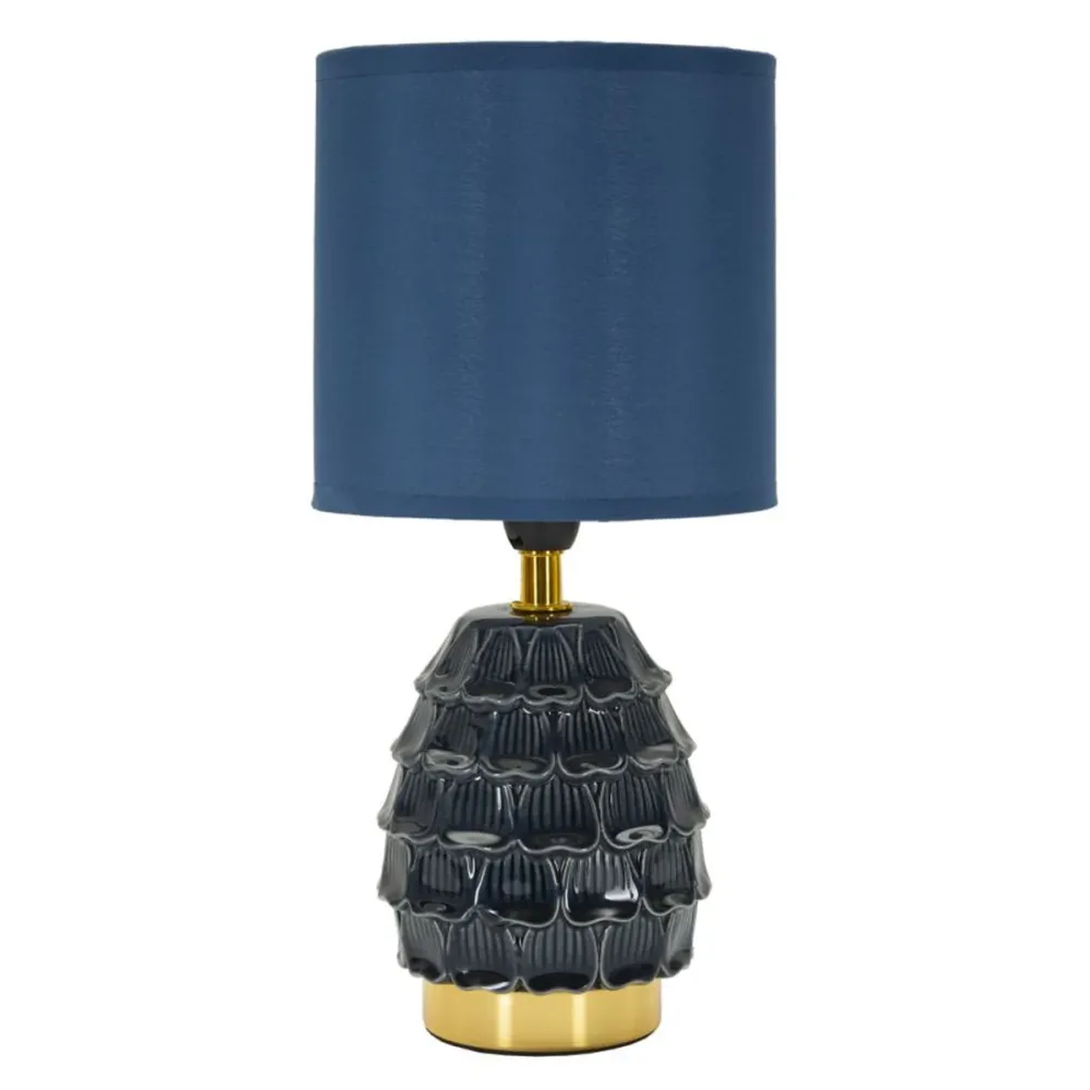 Lampe de chevet bleue en forme de pin au design artistique Mauro Ferretti