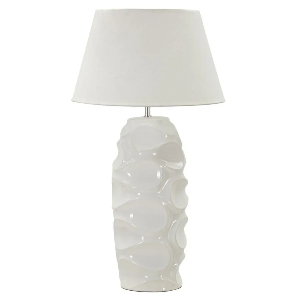 Lampe en céramique blanche arrondie aux formes douces Mauro Ferretti