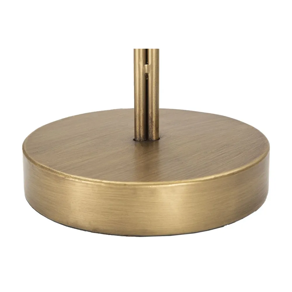 Lampe de table dorée à 3 lumières et pied inspiré d'une feuille Mauro Ferretti