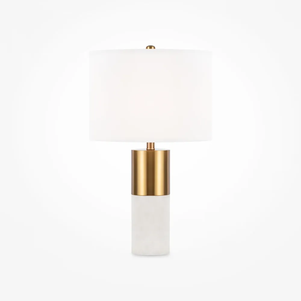 Lampe de table Maytoni Bianco 1L, laiton E27 D 39 cm