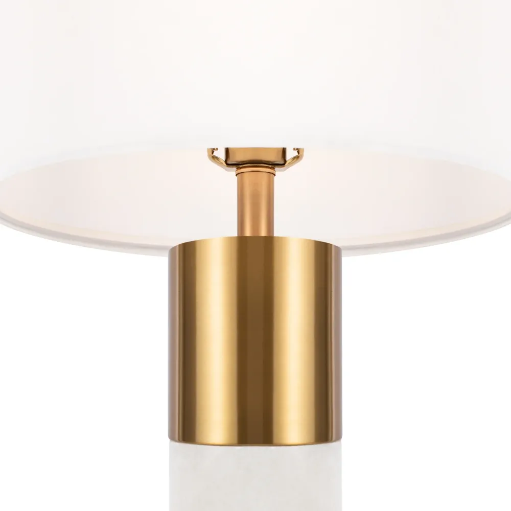 Lampe de table Maytoni Bianco 1L, laiton E27 D 39 cm