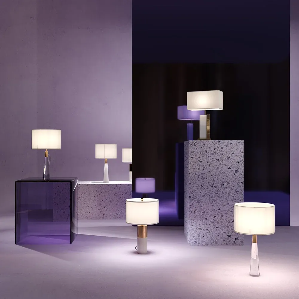 Lampe de table Maytoni Bianco 1L, laiton E27 D 39 cm