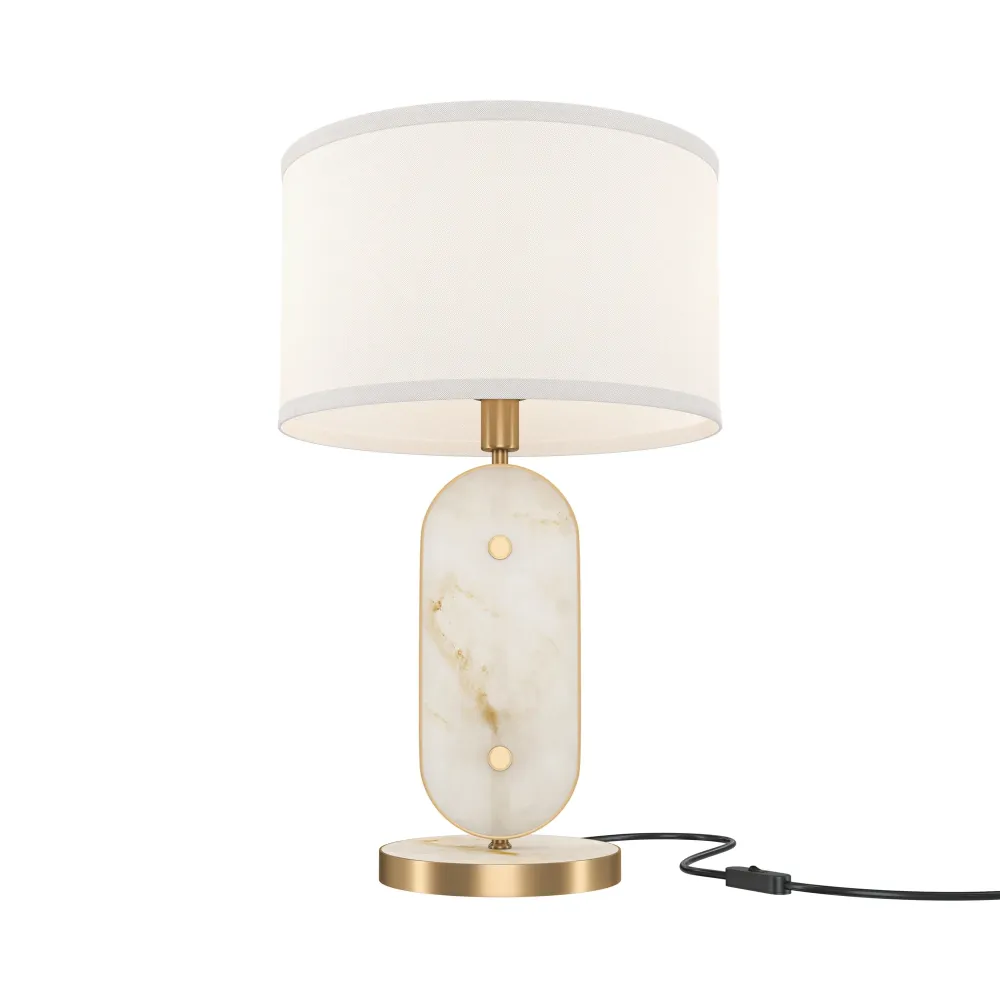 Lampe de table Maytoni Marmo 1L, dorée, douille E27, diamètre 28 cm