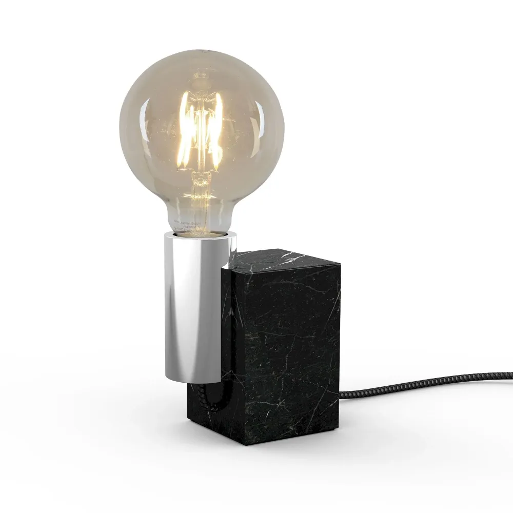 Lampe de table en marbre Näve Gemma h: 16 cm Chrome Naeve