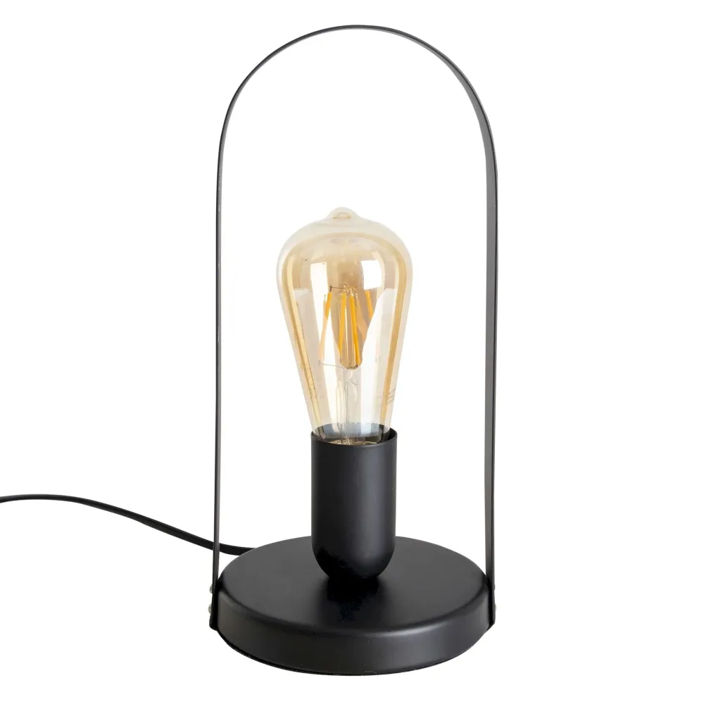 Näve Lampe de table en métal Faro h: 28,5 cm noir Naeve
