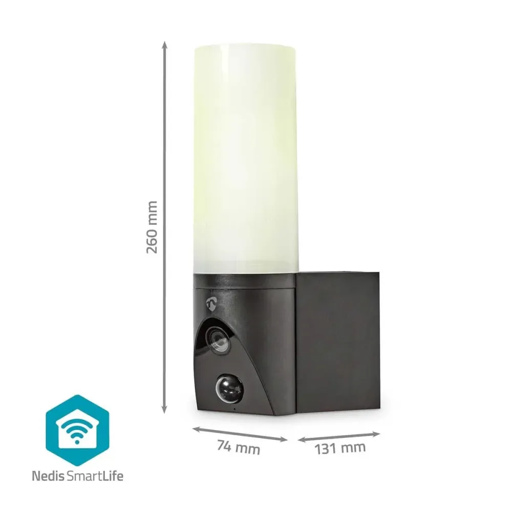 Nedis 2Mp SmartLife WiFi Camera (rotative) pour l'extérieur avec lampe Led intégrée