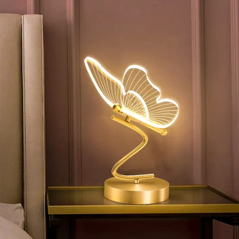 Nordic LED Bureaulamp – Vlinder Design | 3 Lichtkleuren
