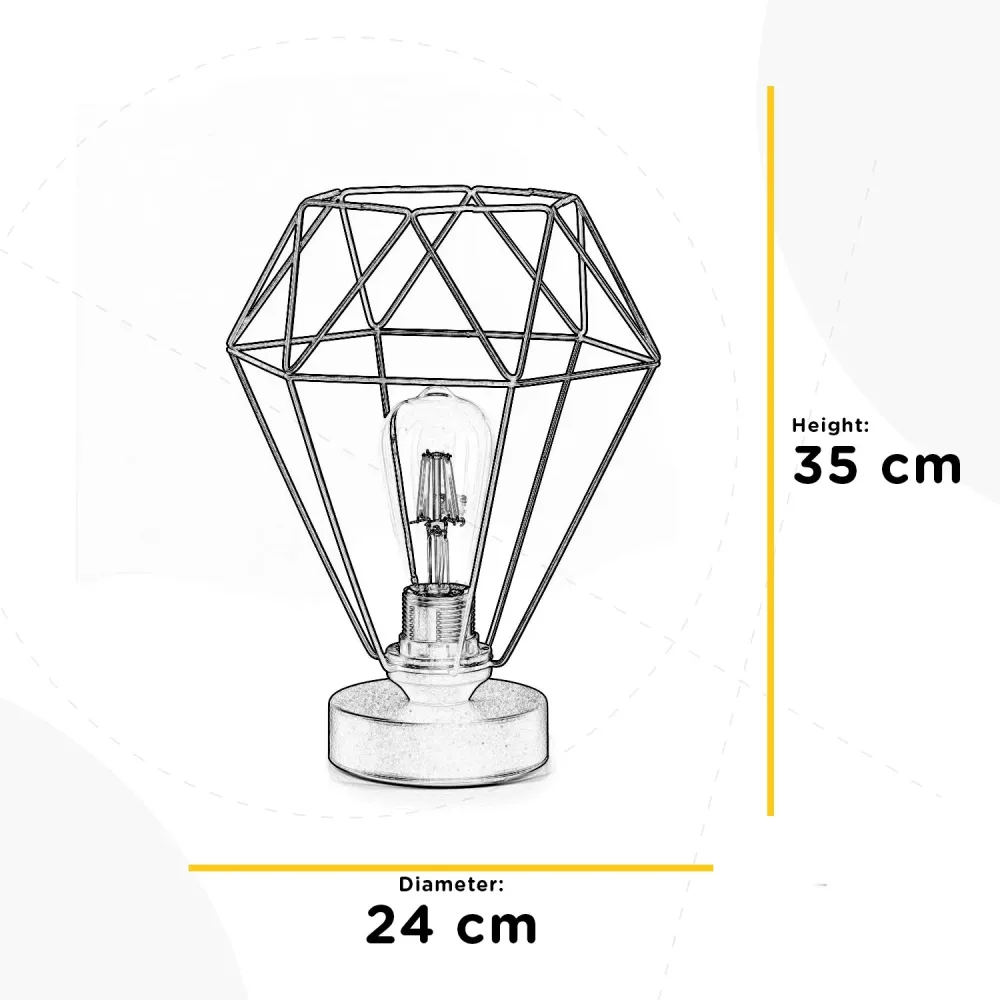 Lampe de table Onli Lighting Baldo 1L E27 H 35cm