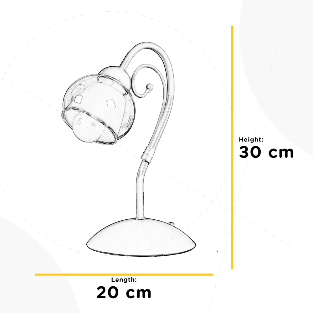 Lampe de table Onli Lighting Camilla 1L E14 H 30cm