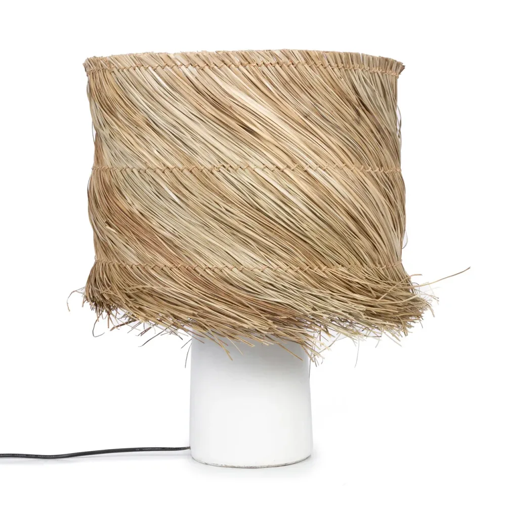 PANDAN Lampe de Table Blanc Naturel