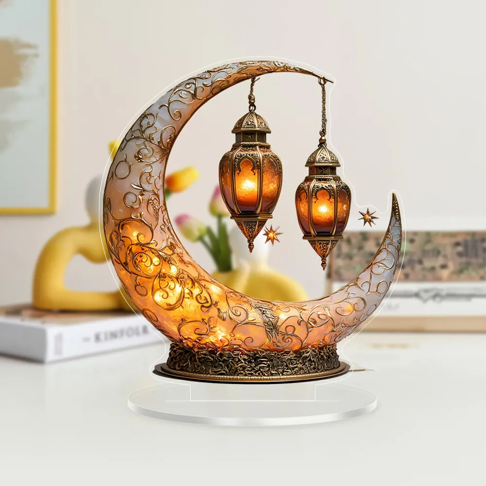 1 pièce de lampe de lune décoration de la maison ornement adapté à la décoration de la maison, décoration de bureau de vac...