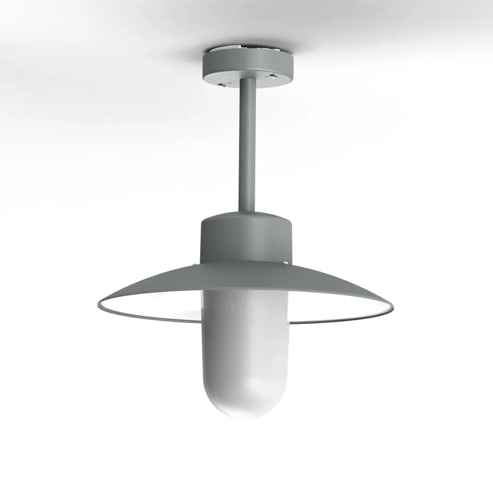 Plafonnier BELCOUR N°2 opale Gris métal 023 106004023