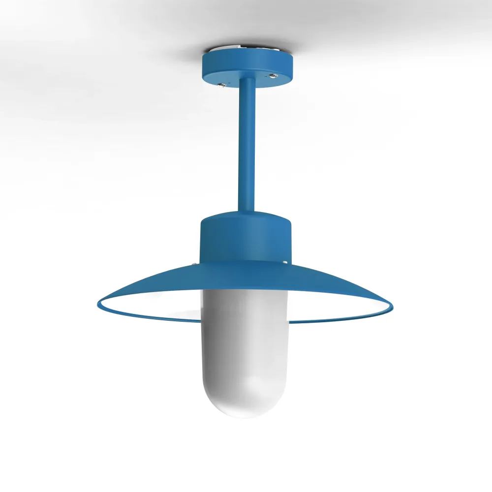 Plafonnier BLECOUR N°2 opale Bleu Azur mat 134 106004134