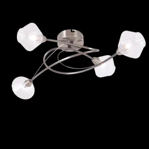 Plafonnier Diamant laiton patiné 4L HJ5149-4AC
