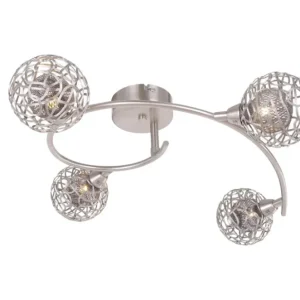 Plafonnier Earth nickel satiné 4 lumières D45 LD 4012-4SC