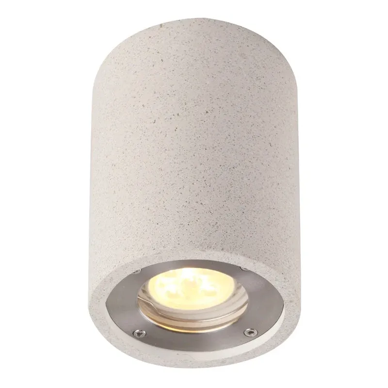 Plafonnier extérieur LEVI blanc beige rond Mantra 7184