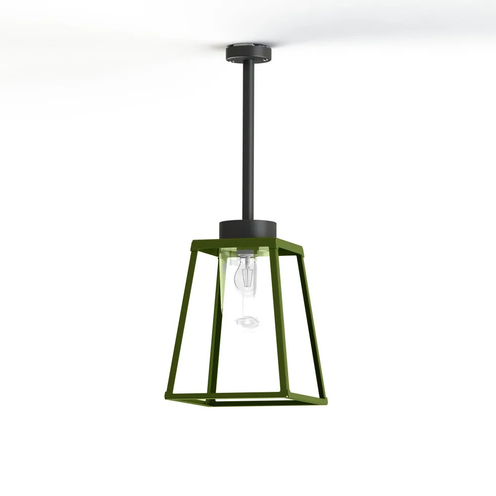 Plafonnier LAMPIOK 2 N°1 diffuseur clair Vert fougère 109 - Gris noir 107 178001109