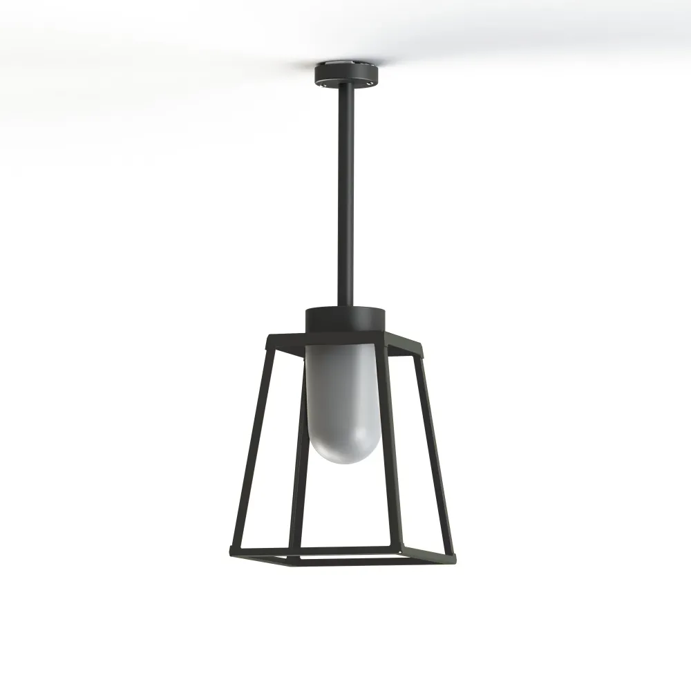 Plafonnier LAMPIOK 2 N°1 diffuseur opale Gris noir 107 178002107