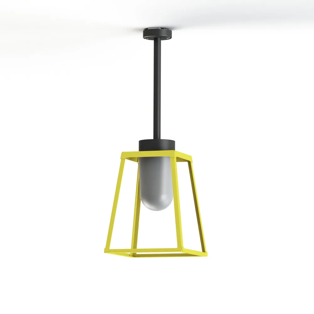 Plafonnier LAMPIOK 2 N°1 diffuseur opale Jaune soufre 068 - Gris noir 107 178002068