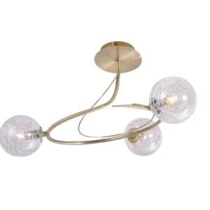 Plafonnier Planet laiton patiné D54 LD 5151-3AC