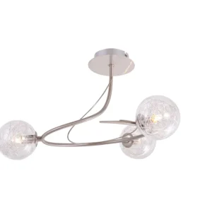 Plafonnier Planet nickel satiné 3 lumières LD 5151-3SC