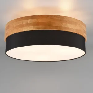 Plafonnier Seasons noir/bois gm 611500302