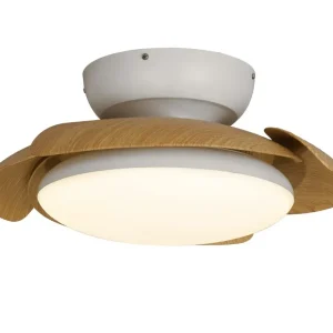 Plafonnier ventilateur ALOHA II aspect bois Mantra 9515