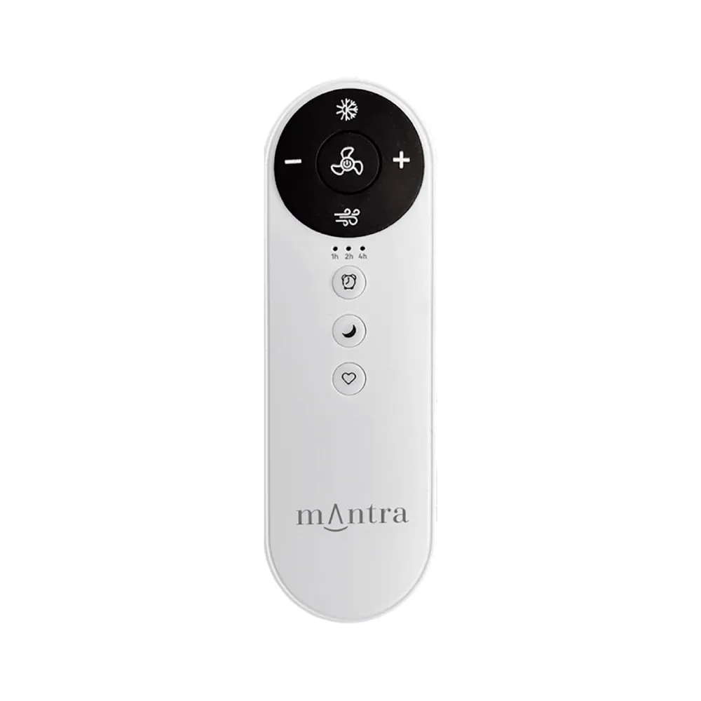 Plafonnier ventilateur IPANEMA blanc et aspect bois Mantra 9040