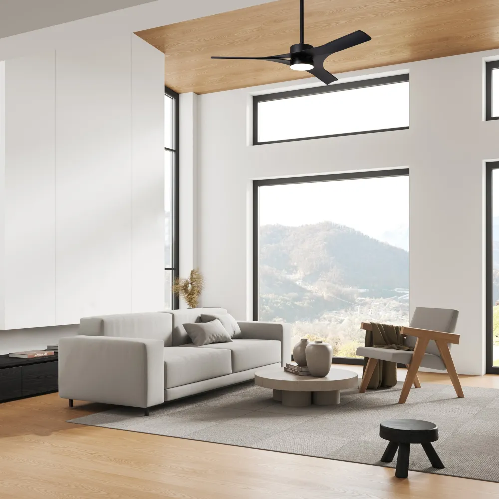 Plafonnier ventilateur THAI noir D122cm Mantra 8715