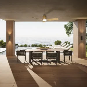 Plafonnier ventilateurs USHUAIA aspect bois Mantra 8719
