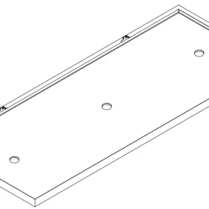 Plafonnier Wave 8230.402 ZERO - 1200 x 500 mm - sans moteur - encastrable - 1 coloris au choix