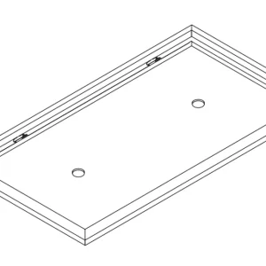 Plafonnier Wave 8231.401 EDGE 90x50 cm - 1 couleur au choix - sans moteur - en saillie 27 mm - LED