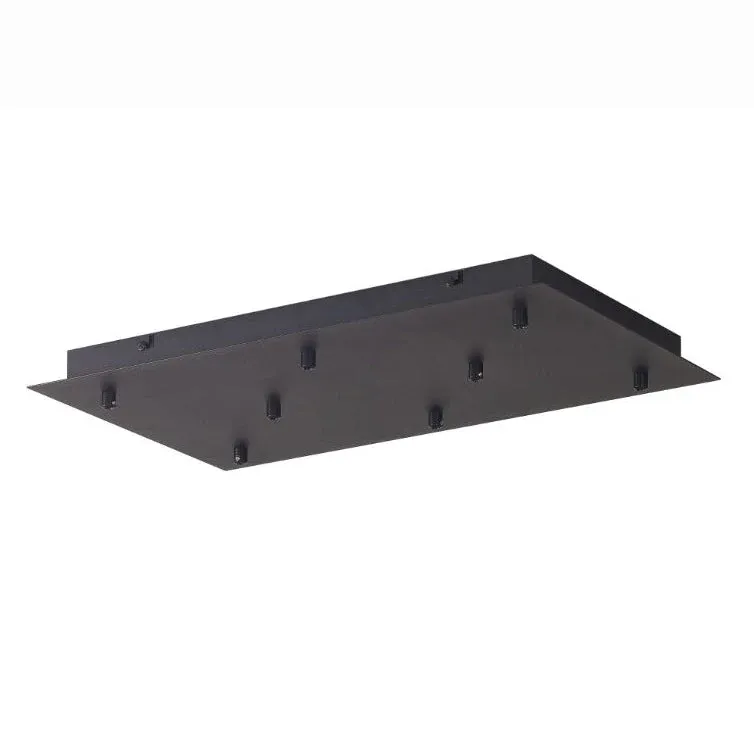 Plateau rectangulaire noir 8 lumières pour série TONIC Mantra 8545