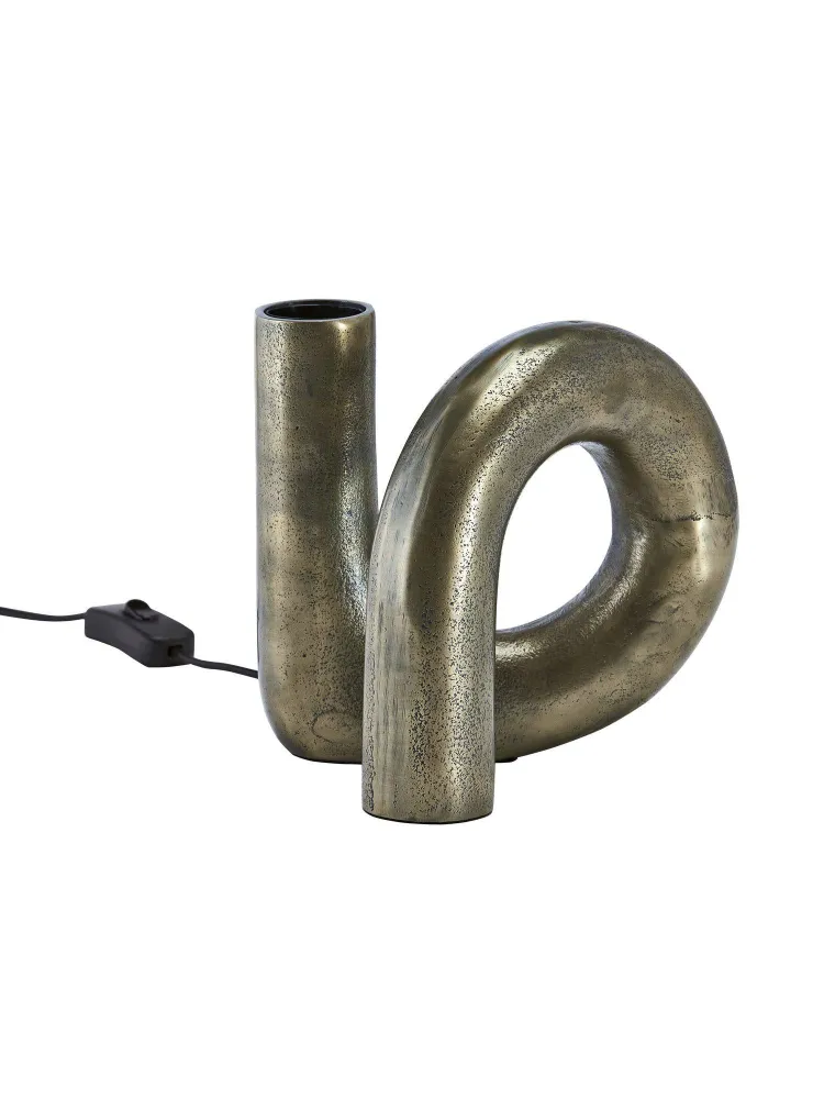 Lampe de table PR Home Notice Swirl 1L E27 H 18cm Silver