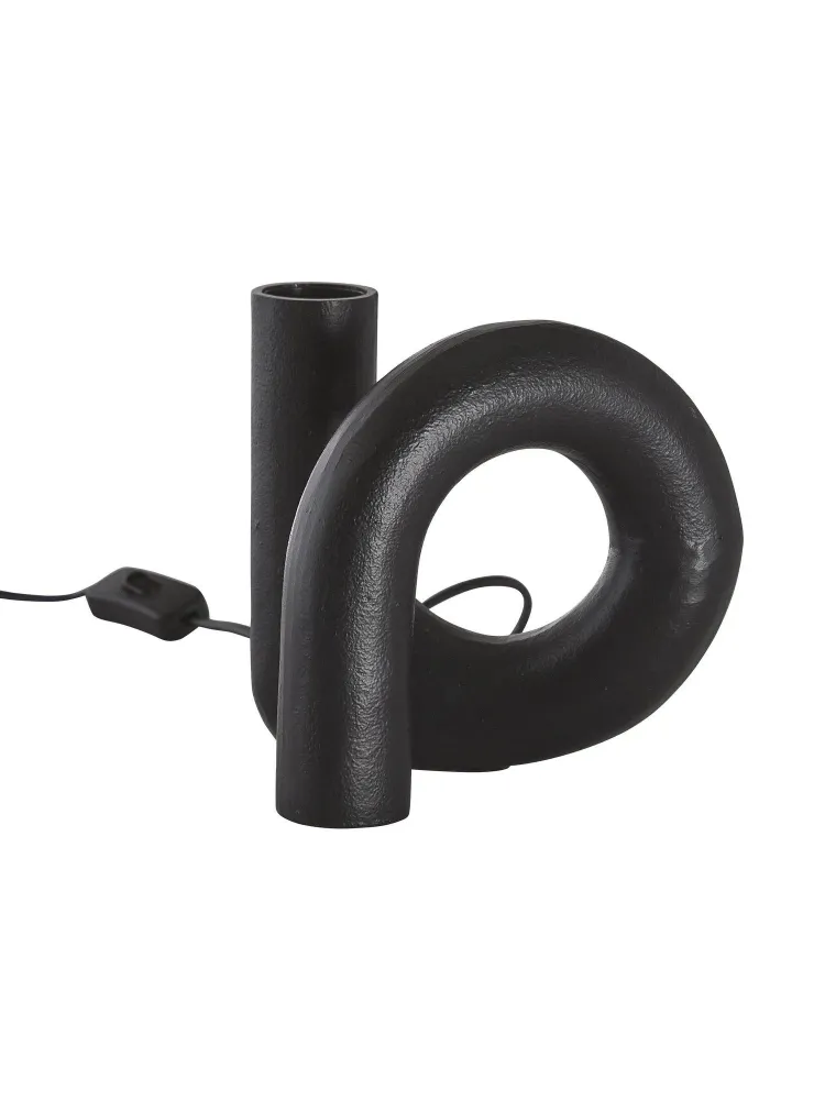 Lampe de table PR Home Notice Swirl 1L E27 H 18cm Silver