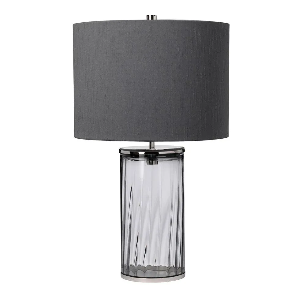 Lampe de table Quintiesse Reno 1L grise E27, H 60 cm