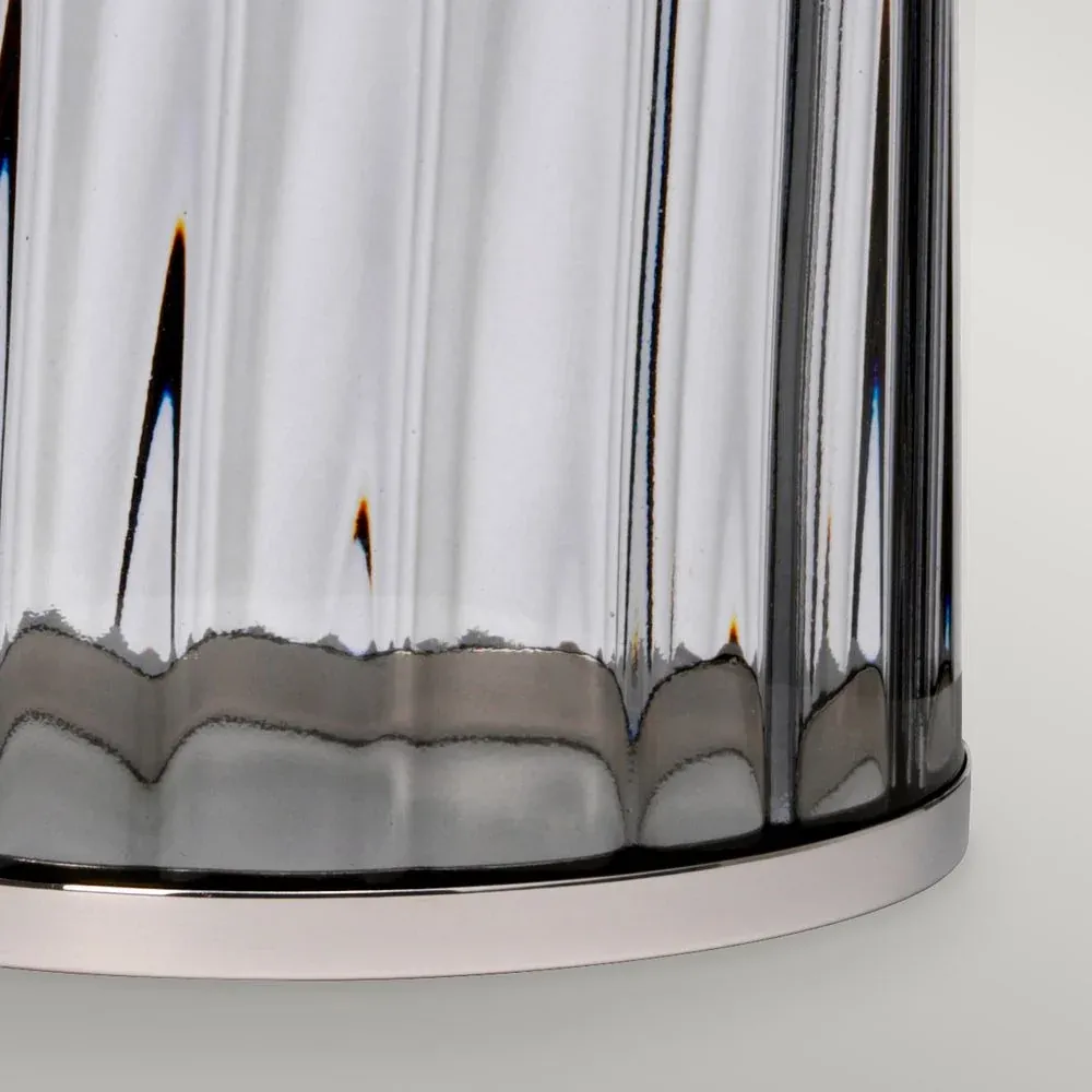 Lampe de table Quintiesse Reno 1L grise E27, H 60 cm