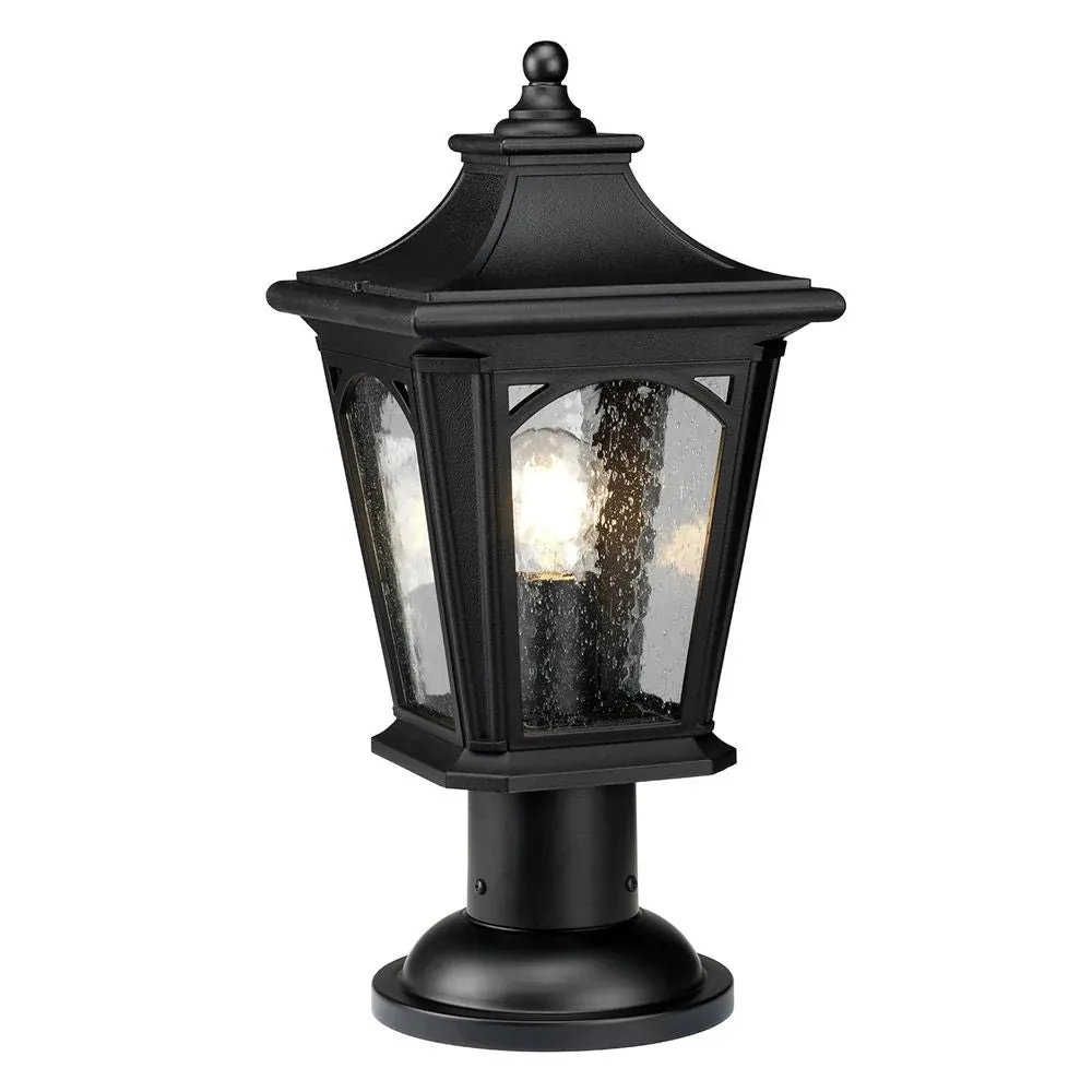 Lampe de table d'extérieur Quoizel Bedford 1L en acier E27, H 47 cm