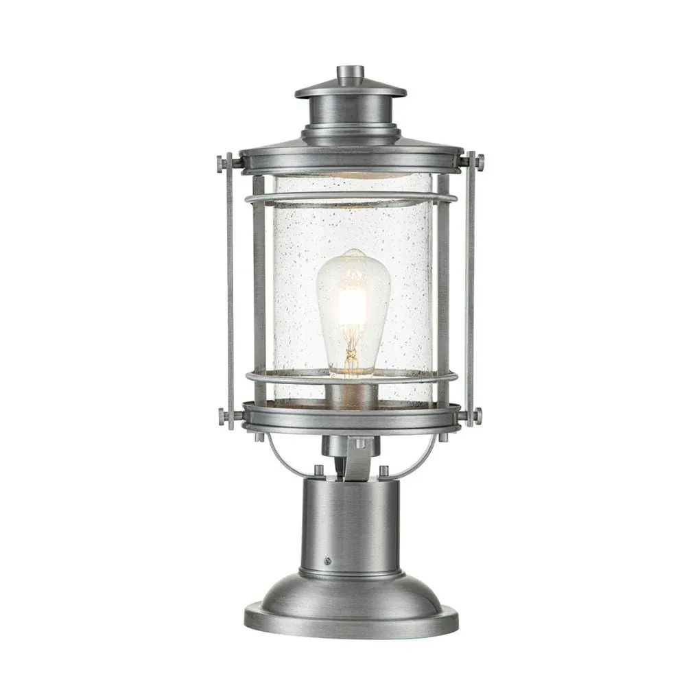 Lampe de table d'extérieur Quoizel Booker 1L en acier, douille E27, hauteur 46 cm