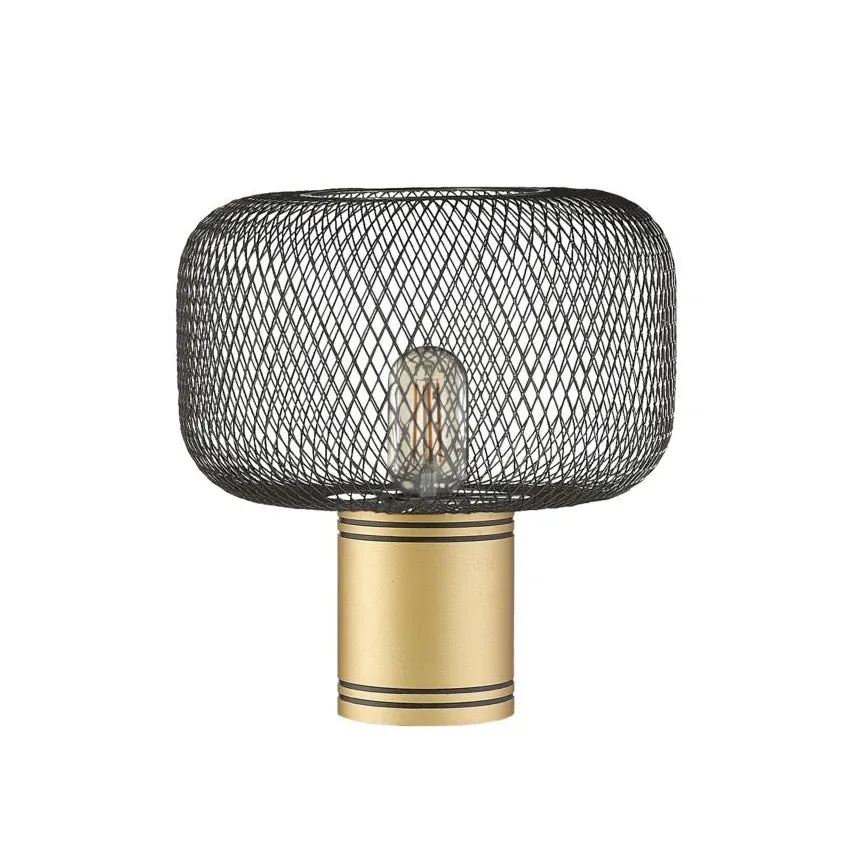 Lampe de table Schuller OSIRIS 1L, H 30 cm, or et noir