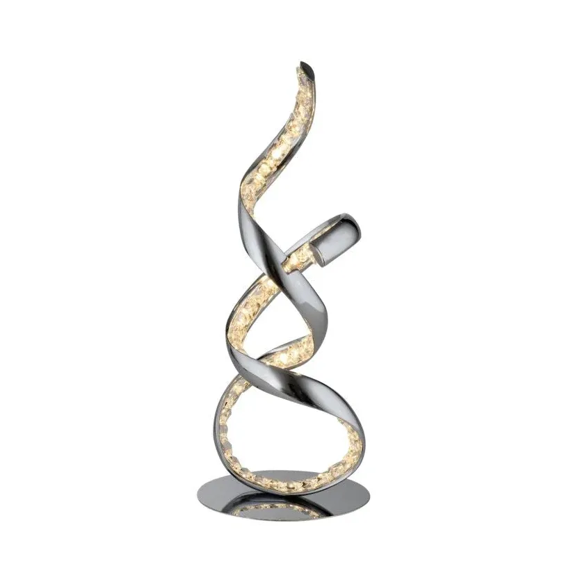 Lampe de table Schuller SINUA 1L H 40cm, LED chromée